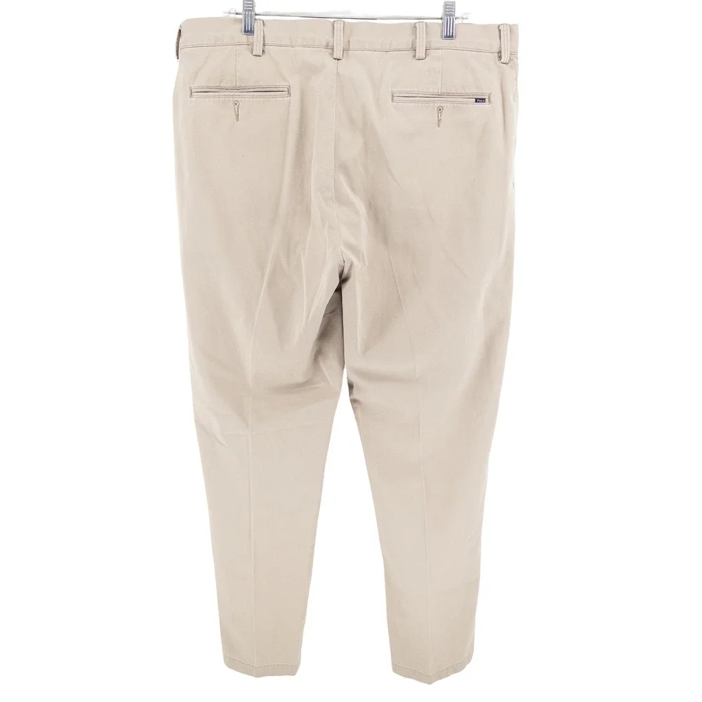 Polo Ralph Lauren Mens 38x32 Relaxed Fit Chino Pants Tan Cotton Khaki Preppy